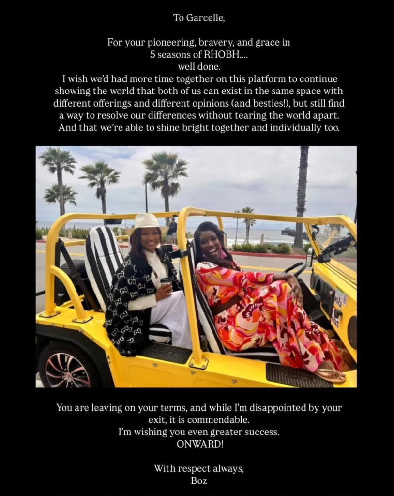 Boz Message for Garcelle