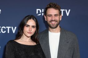 Natalie Joy, Nick Viall at DirecTV's Christmas at Kathy's at the Hiltons' private residence on December 10, 2024 in Los Angeles, California.