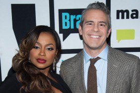 Phaedra Parks and Andy Cohen at Watch What Happens Live
