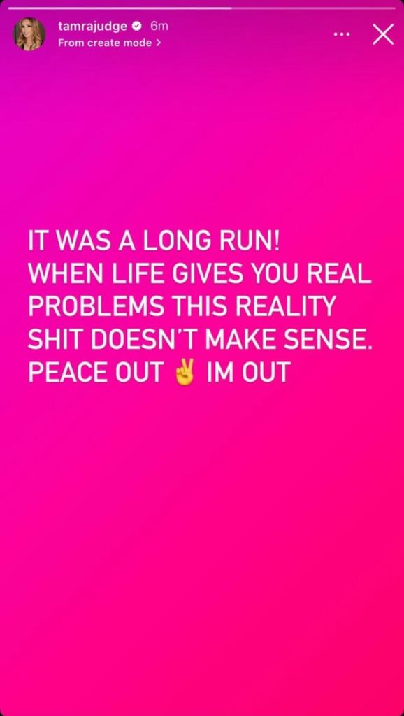 Tamra Judge Instagram Story 