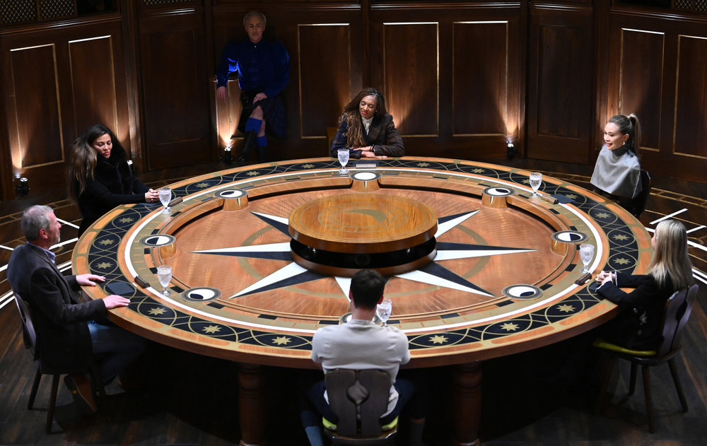 The cast of The Traitors Season 3 at the roundtable 