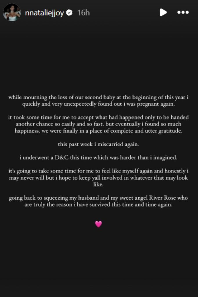 Nick Viall's Wife Natalie Joy Confirms Second Miscarriage