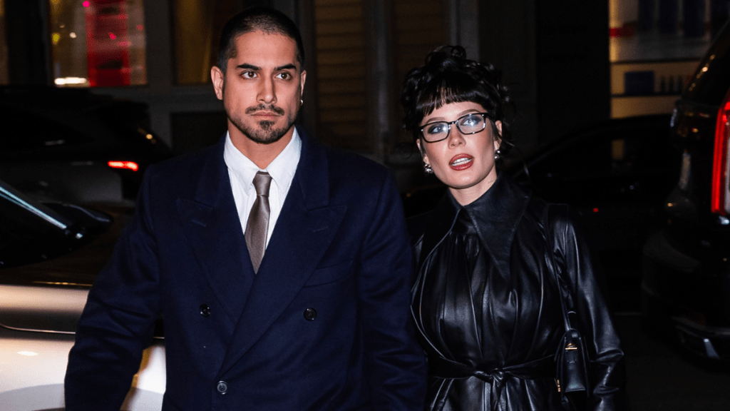 Avan Jogia (L) and Halsey are seen in SoHo on February 13, 2025 in New York City.
