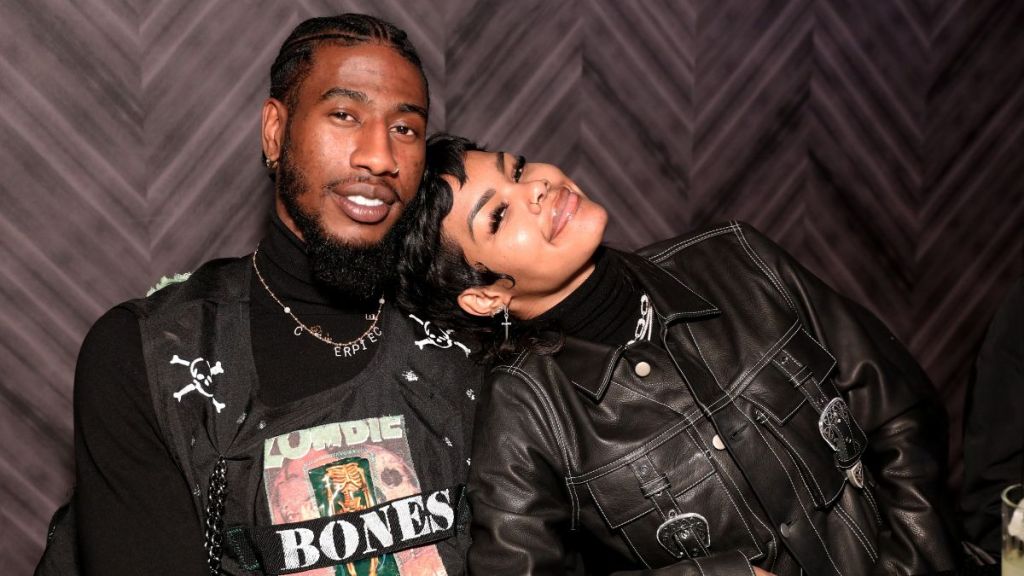 Iman Shumpert and Teyana Taylor attend The Compound and Luxury Watchmaker Roger Dubuis Hosts NBA All-Star Dinner at STK Chicago on February 14, 2020 in Chicago, Illinois.