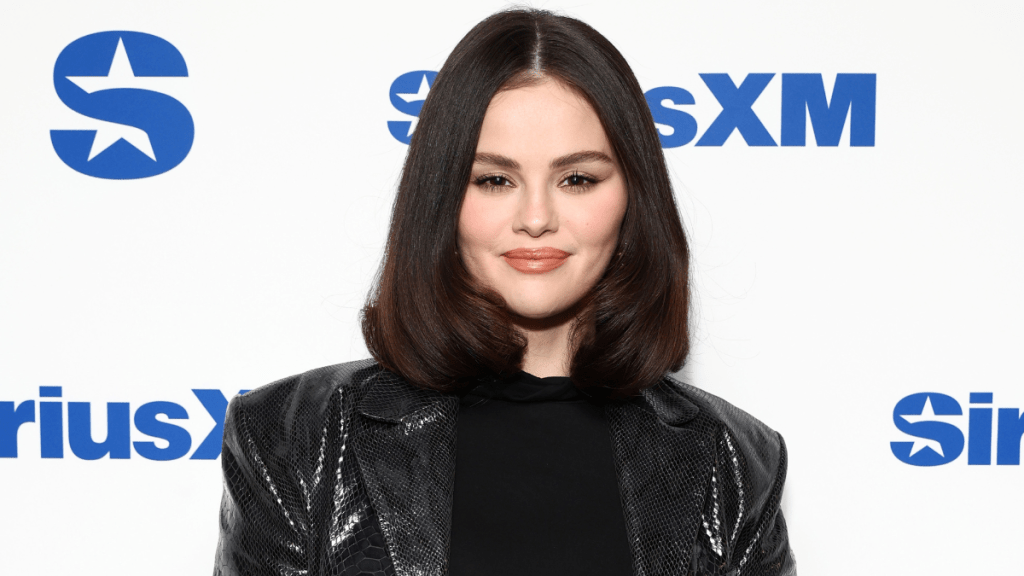 Selena Gomez visits the SiriusXM Studios on March 25, 2025 in New York City.
