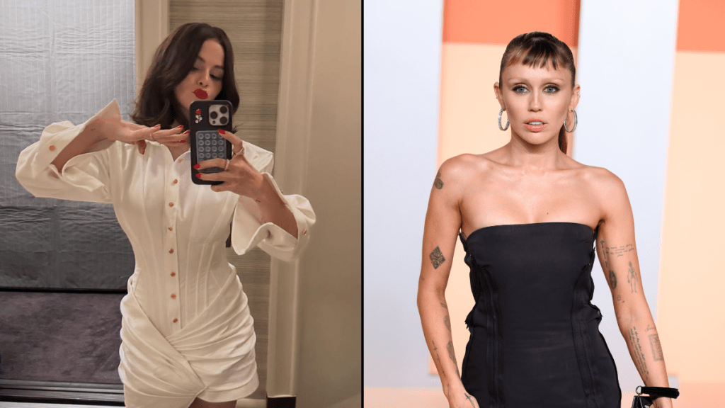 Selena Gomez Miley Cyrus double date feud Benny Blanco Maxx Morando