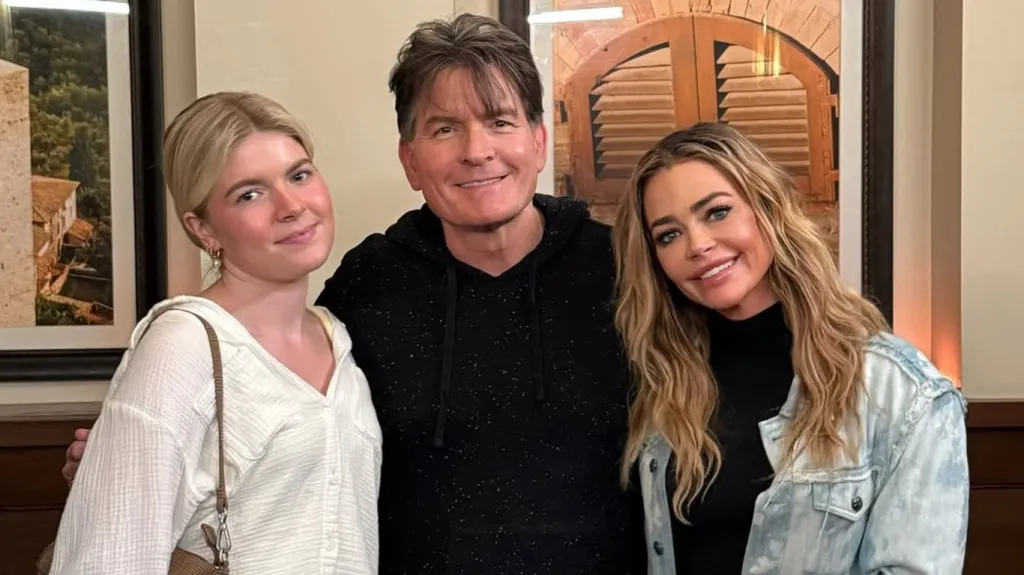 Lola Sheen, Charlie Sheen, and Denise Richards