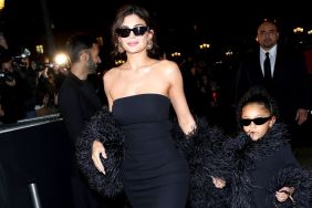 Kylie Jenner and Stormi Webster attend the Valentino Haute Couture Spring/Summer 2024 show as part of Paris Fashion Week on January 24, 2024 in Paris, France.
