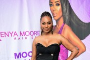 Cynthia Bailey at the grand opening of Kenya Moore Hair Spa