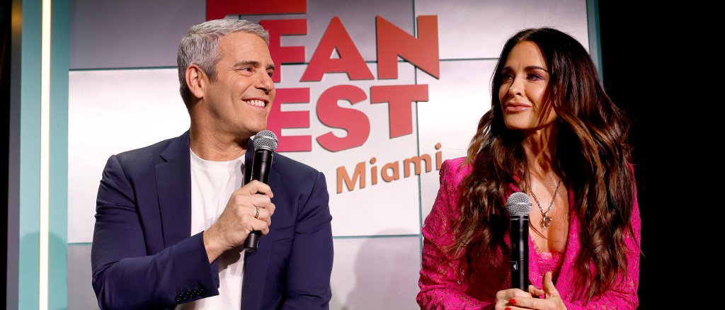 Andy Cohen and Kyle Richards