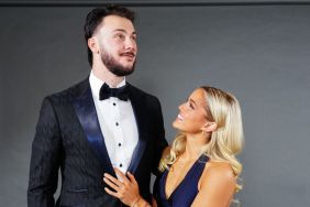 Paul Skenes #30 of the Pittsburgh Pirates poses for a photo with his girlfriend Livvy Dunne during the 2025 BBWAA Awards Dinner at New York Hilton Midtown on Saturday, January 25, 2025 in New York, New York.