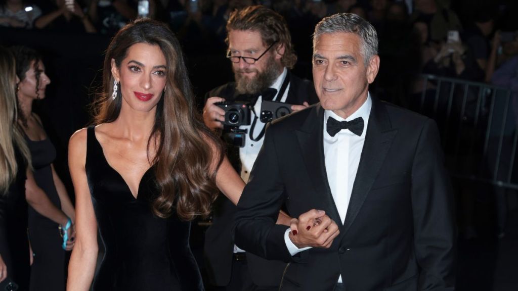 Amal Clooney and George Clooney attend the 2024 Albie Awards presented by the Clooney Foundation for Justice at the New York Public Library on September 26, 2024 in New York City.