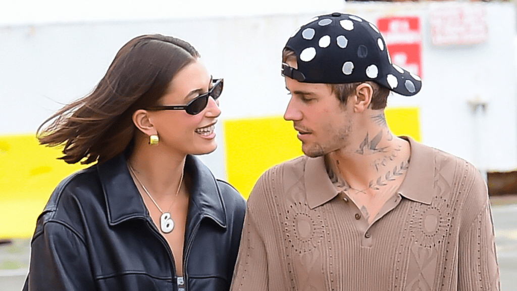 Hailey Bieber and Justin Bieber are seen on August 29, 2023 in New York City.