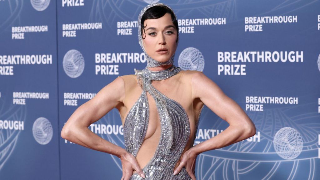 Katy Perry attends the 11th Breakthrough Prize Ceremony at Barker Hangar on April 05, 2025 in Santa Monica, California.