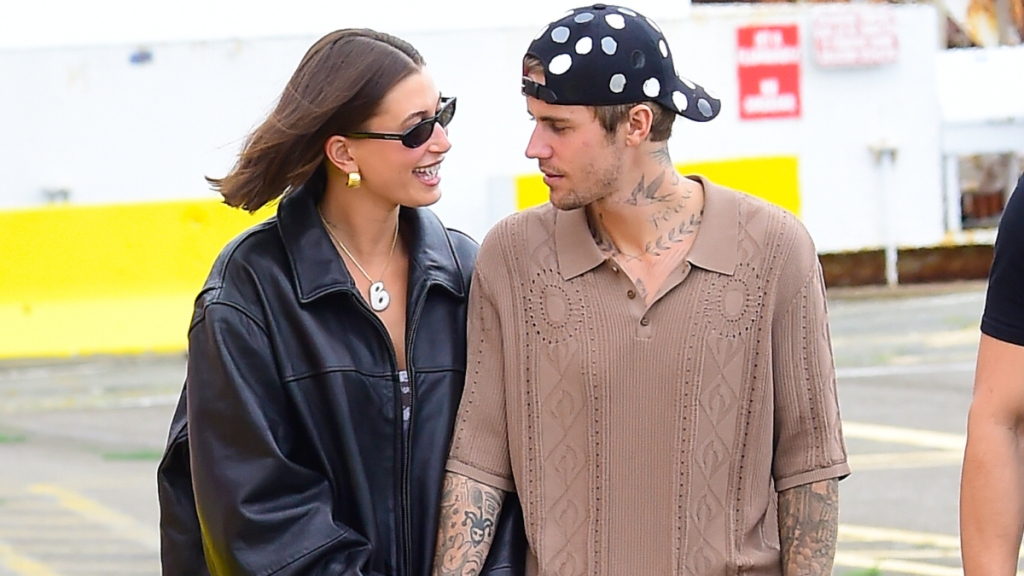 Hailey Bieber and Justin Bieber are seen on August 29, 2023 in New York City.