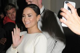 Demi Lovato is seen leaving the Royal Variety Performance at the Palladium Theatre on November 13, 2014 in London, England.