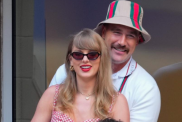 Taylor Swift and Travis Kelce seen during the 2024 US Open Tennis Championships
