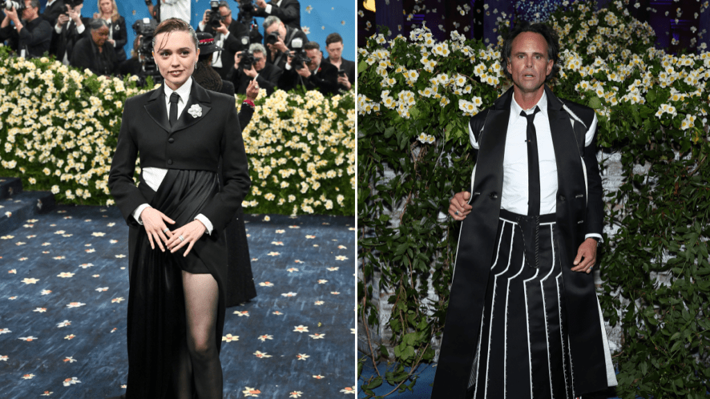 Aimee Lou Wood Walton Goggins Met Gala 2025 feud The White Lotus