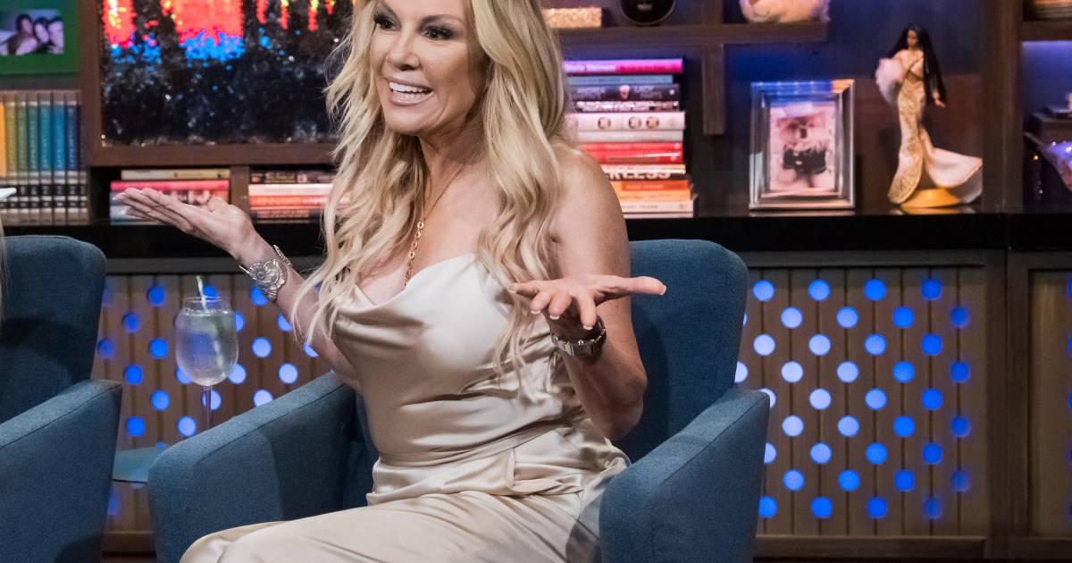 Ramona Singer on Watch What Happens Live shrugging her shoulders