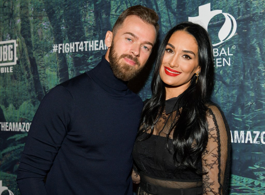 Nikki Bella with her ex husband