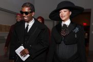 Met Gala Co-Chair A$AP Rocky and Rihanna attend the 2025 Met Gala Celebrating "Superfine: Tailoring Black Style" at Metropolitan Museum of Art on May 05, 2025 in New York City.