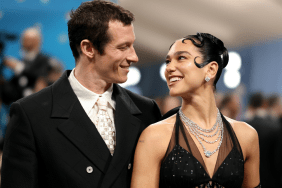 Callum Turner and Dua Lipa attend the 2025 Met Gala Celebrating "Superfine: Tailoring Black Style" at Metropolitan Museum of Art on May 05, 2025 in New York City.