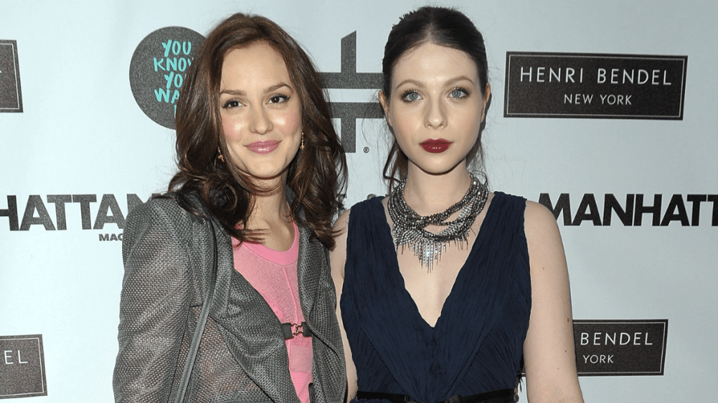 Actresses Leighton Meester (L) and Michelle Trachtenberg attend the "You Know You Want It" publication celebration at Henri Bendel on January 12, 2010 in New York City.