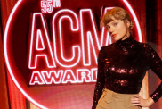 Taylor Swift attends the 55th Academy of Country Music Awards at the Grand Ole Opry in Nashville, Tennessee.