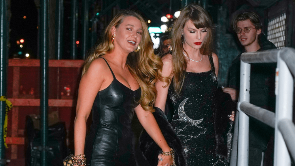 Taylor Swift celebrates her birthday with Blake Lively on December 13, 2023 in New York City.