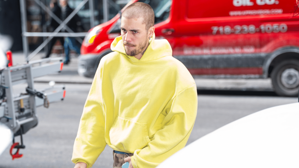 Justin Bieber is seen in Union Square on January 29, 2025 in New York City.