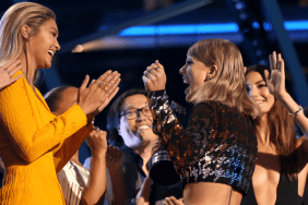 Model Gigi Hadid (L) and recording artist Taylor Swift celebrate during the 2015 MTV Video Music Awards at Microsoft Theater on August 30, 2015 in Los Angeles, California.