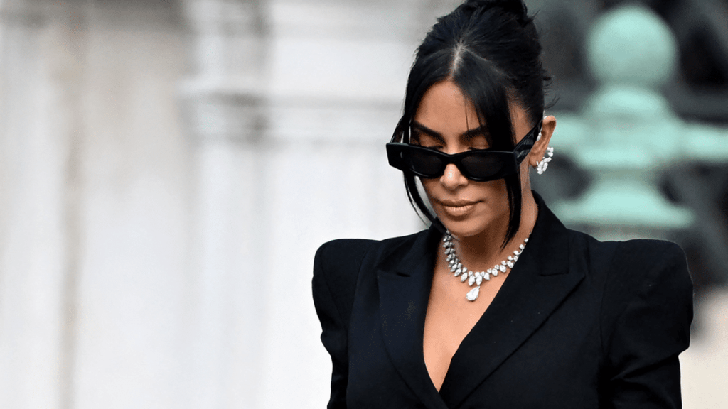 US celebrity Kim Kardashian leaves the Assize Court after testifying in a trial over the 2016 robbery that saw her relieved of millions of dollars' worth of jewellery at gunpoint in Paris, on May 13, 2025. The trial of this sensational nine million euro jewellery robbery opened in Paris on April 28, 2025.