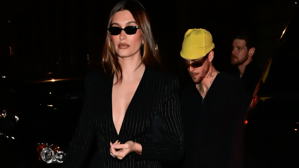 Justin Bieber and Hailey Bieber are seen on February 07, 2025 in New York City.