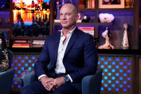 Captain Kerry Titheradge in a navy blue suit on Watch What Happens Live