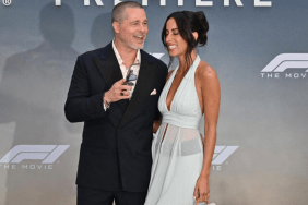 Brad Pitt girlfriend Ines de Ramon kiss F1 premiere