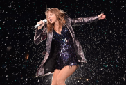 Taylor Swift, Swift performs onstage during the 2018 reputation Stadium Tour at Soldier Field on June 2, 2018 in Chicago, Illinois.