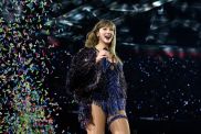 Taylor Swift performs onstage during "Taylor Swift | The Eras Tour" at Johan Cruijff Arena on July 04, 2024 in Amsterdam, Netherlands.