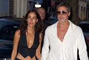 Ines de Ramon and Brad Pitt are seen on September 08, 2024 in New York City.
