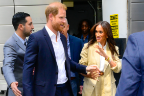 Prince Harry, Duke of Sussex and Meghan, Duchess of Sussex are seen on April 23, 2025 in New York City.