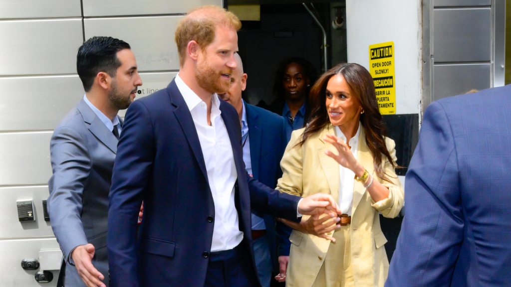 Prince Harry, Duke of Sussex and Meghan, Duchess of Sussex are seen on April 23, 2025 in New York City.