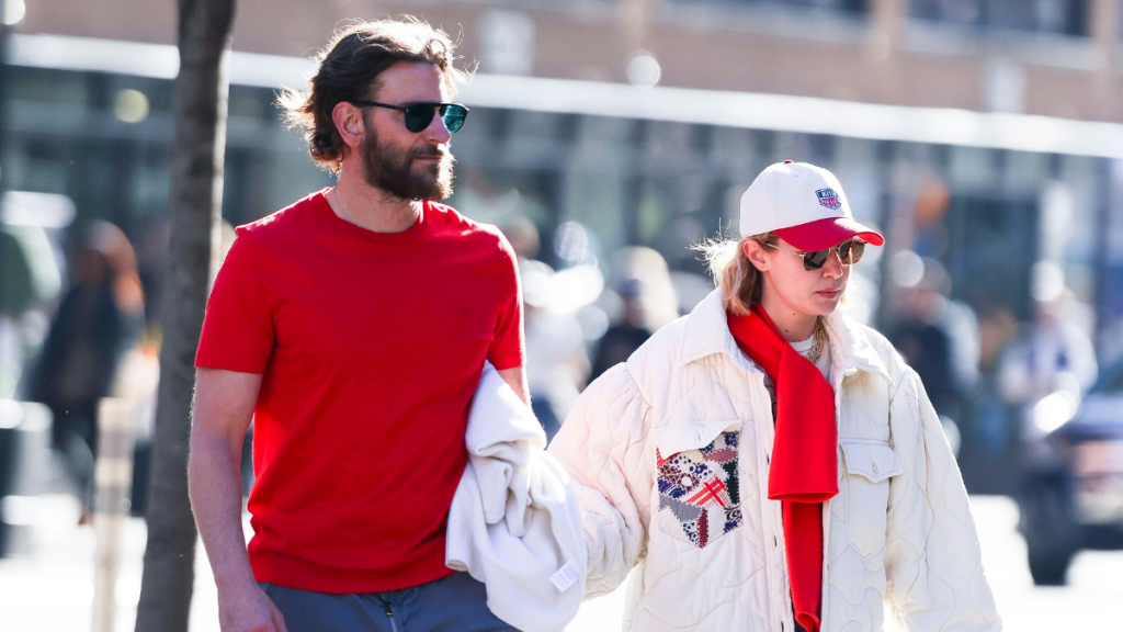 Bradley Cooper and Gigi Hadid are seen in NoHo on November 11, 2024 in New York City.