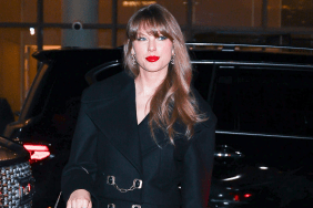Taylor Swift is seen arriving to Nobu Downtown in Financial District on January 17, 2025 in New York City.