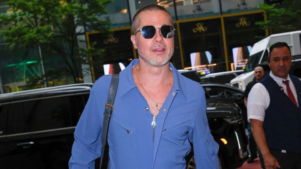 Brad Pitt is seen on June 17, 2025 in New York City.