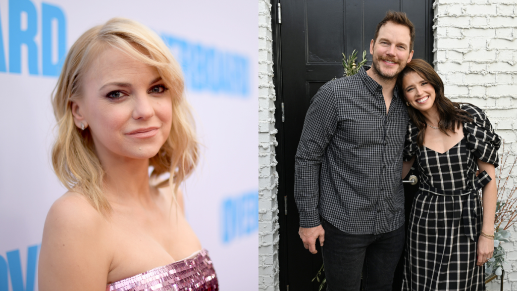 Anna Faris attends the premiere of Lionsgate and Pantelion Film's "Overboard" at Regency Village Theatre on April 30, 2018 in Westwood, California, Chris Pratt and Katherine Schwarzenegger attend Cleobella x Katherine Schwarzenegger event at The Coast Lounge at Palisades Villages on November 04, 2023 in Pacific Palisades, California