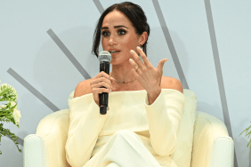 Meghan, Duchess of Sussex speaks onstage at The Archewell Foundation Parents’ Summit: Mental Wellness in the Digital Age during Project Healthy Minds' World Mental Health Day Festival 2023 at Hudson Yards on October 10, 2023 in New York City.