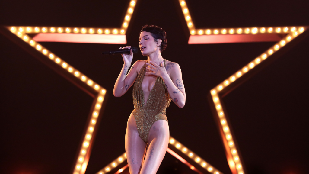Halsey performs at Amazon Music Live Concert Series 2024 at East End Studios on October 31, 2024 in Glendale, California.