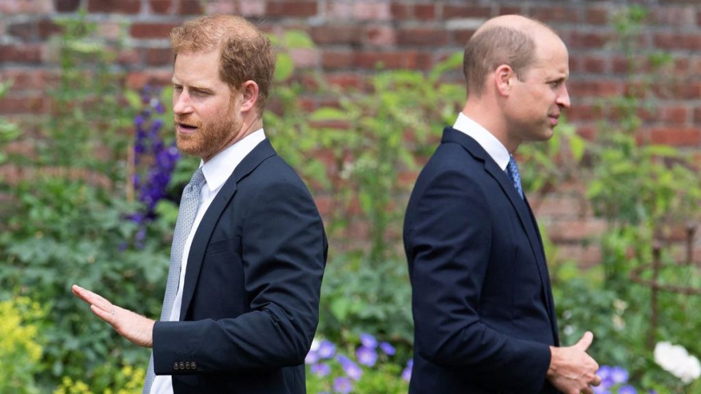 Britain's Prince Harry, Duke of Sussex (L) and Britain's Prince William, Duke of Cambridge attend the unveiling of a statue of their mother, Princess Diana at The Sunken Garden in Kensington Palace, London on July 1, 2021, which would have been her 60th birthday. Princes William and Harry set aside their differences on Thursday to unveil a new statue of their mother, Princess Diana, on what would have been her 60th birthday.