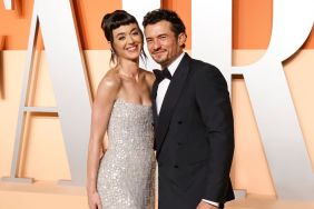 Katy Perry and Orlando Bloom attend the 2025 Vanity Fair Oscar Party hosted by Radhika Jones at Wallis Annenberg Center for the Performing Arts on March 02, 2025 in Beverly Hills, California.