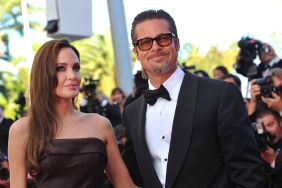 Angelina Jolie and actor Brad Pitt attending to the screening of 'The Tree of Life' which competed at the 64th International Cannes Film Festival