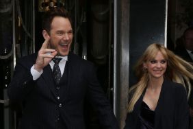 Chris Pratt and Anna Faris seen leaving Claridges Hotel to attend the Guardians of the Galaxy Vol. 2 screening on April 24, 2017 in London, England